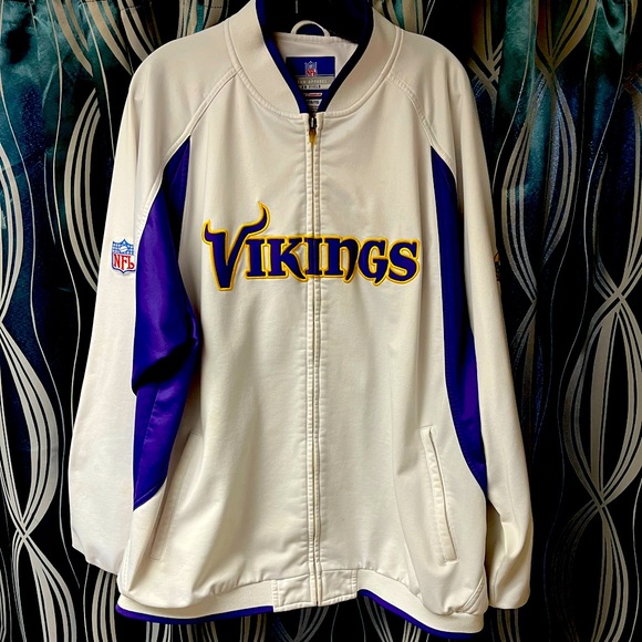 Super rare icy white Minnesota Vikings warmup jacket - Picture 1 of 2